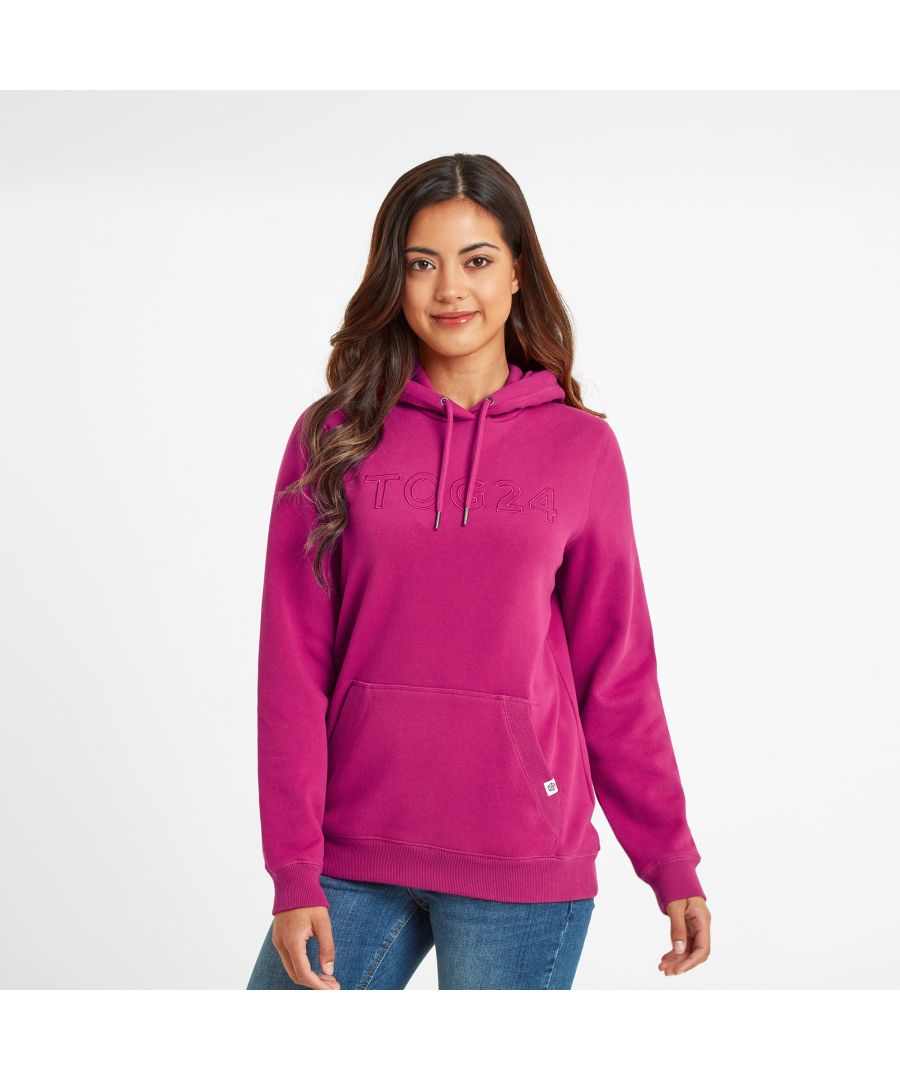On cooler days or evenings, our Wilmes Womens Overhead Hoody makes a fantastically soft and cosy extra layer to shrug on. Made from a fabric that includes sustainable cotton to help reduce the environmental impact of clothing production, Wilmes has a luxurious peach finish and is brushed inside so it feels great against the skin. Emblazoned across the front is a rainbow-coloured TOG24 logo in satin embroidery that’s soft to touch and has an attractive sheen. Knitted hoody drawcords ensure a perfect fit and there's a generous kangaroo pocket for cold hands or valuables. Ribbing to the pocket edges, cuffs and hem give a premium look. Finishing it off is a small woven label at the pocket opening.