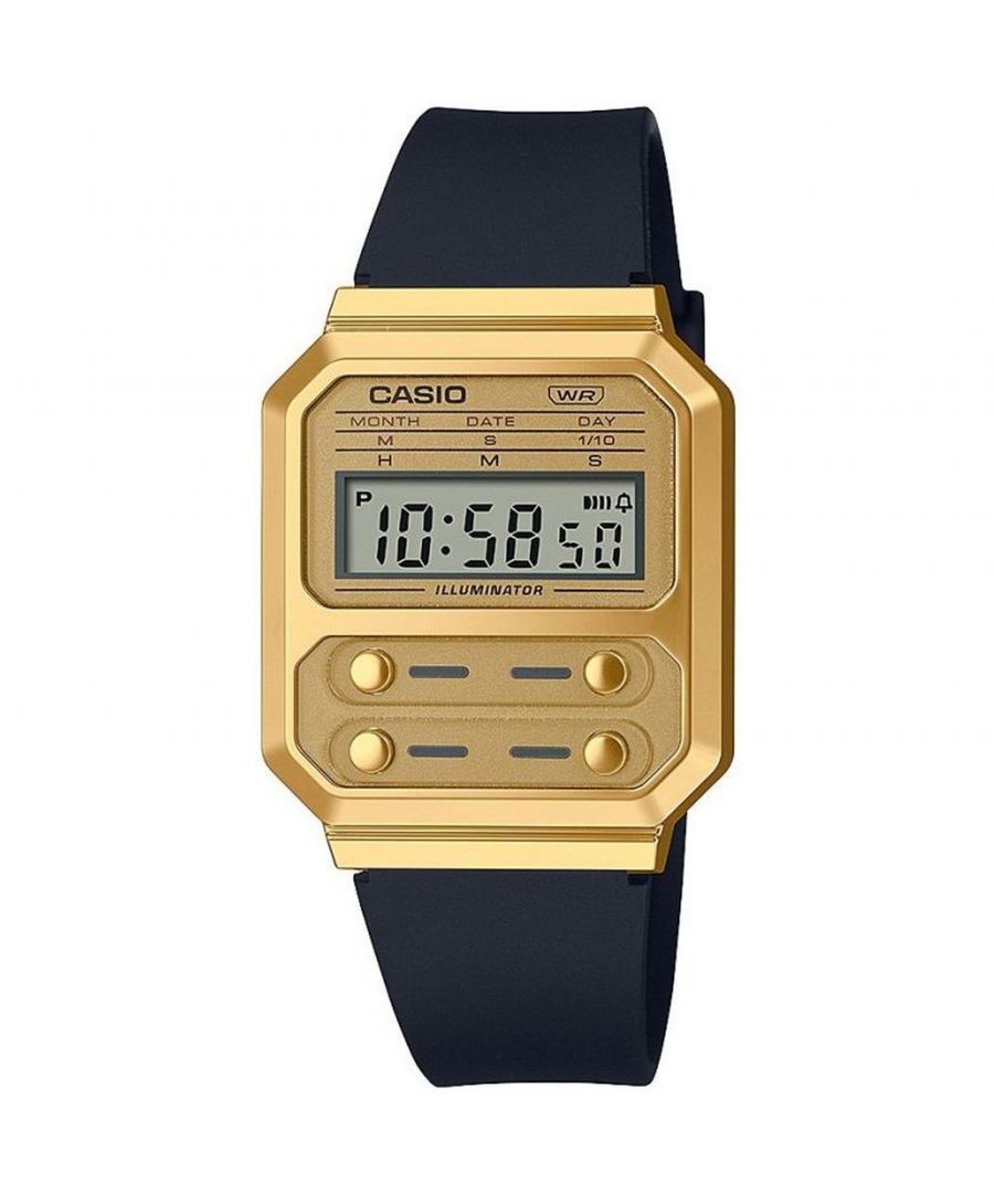 Casio Collection Vintage Unisex's Black Watch A100WEFG-9AEF - One Size