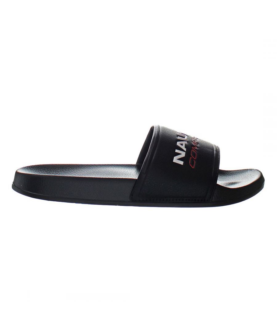 Nautica Grappo Slip-On Black Synthetic Mens Flip-Flops N7CRF018 Black