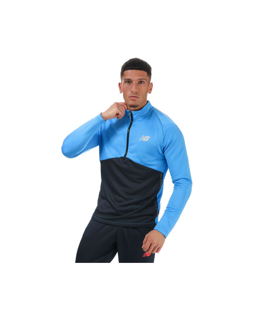 Image for Men's New Balance NBST Poly Drill Top in Blue