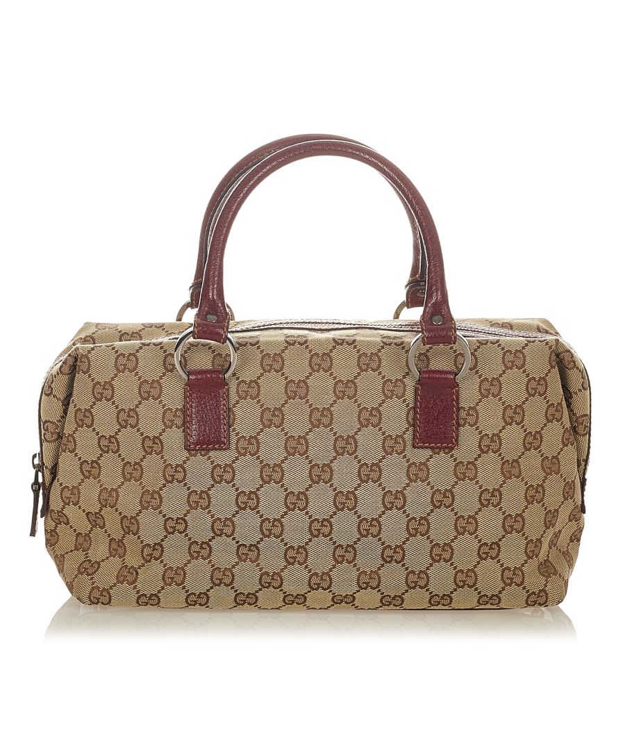 Image for Vintage Gucci GG Canvas Boston Bag Brown