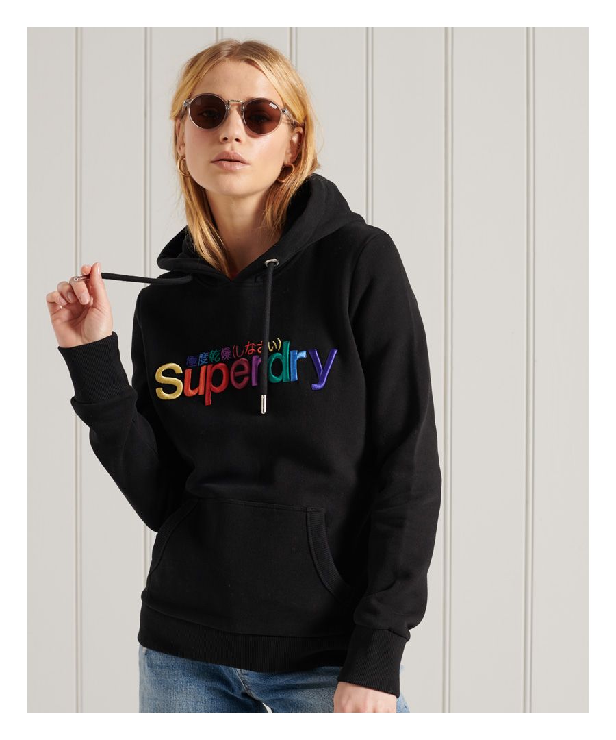 Image for Superdry Classic Rainbow Embroidered Hoodie