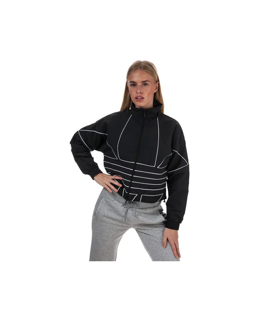 Image for Women's adidas Originals Large Logo Track Top in Black-White