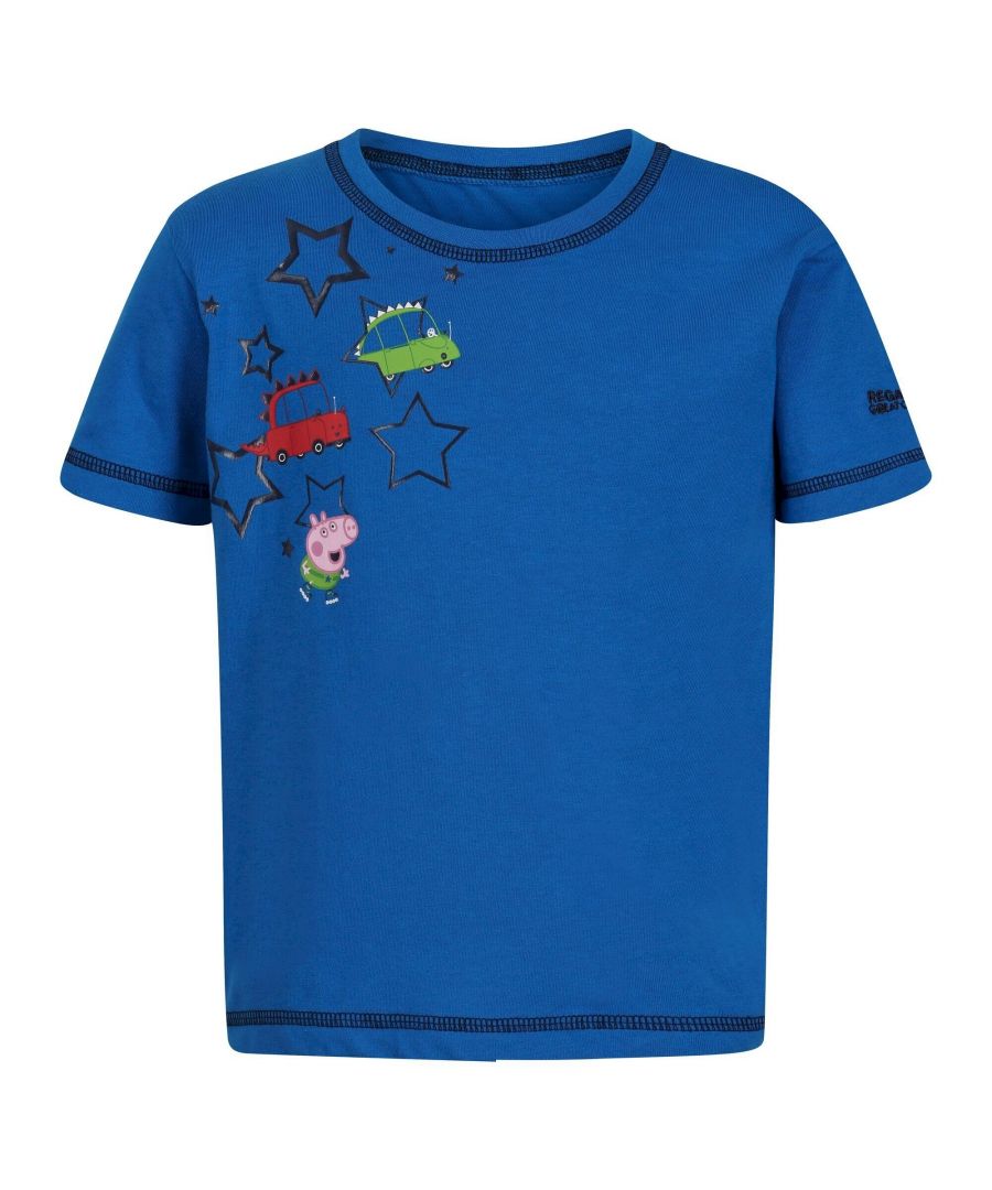 regatta childrens unisex childrens/kids peppa pig stars t-shirt (imperial blue) - size 2-3y