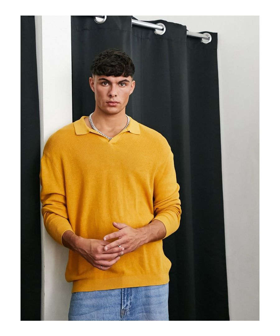 Jumpers & Cardigans by ASOS DESIGN The soft stuff Polo collar Drop shoulders Oversized fit  Sold By: Asos