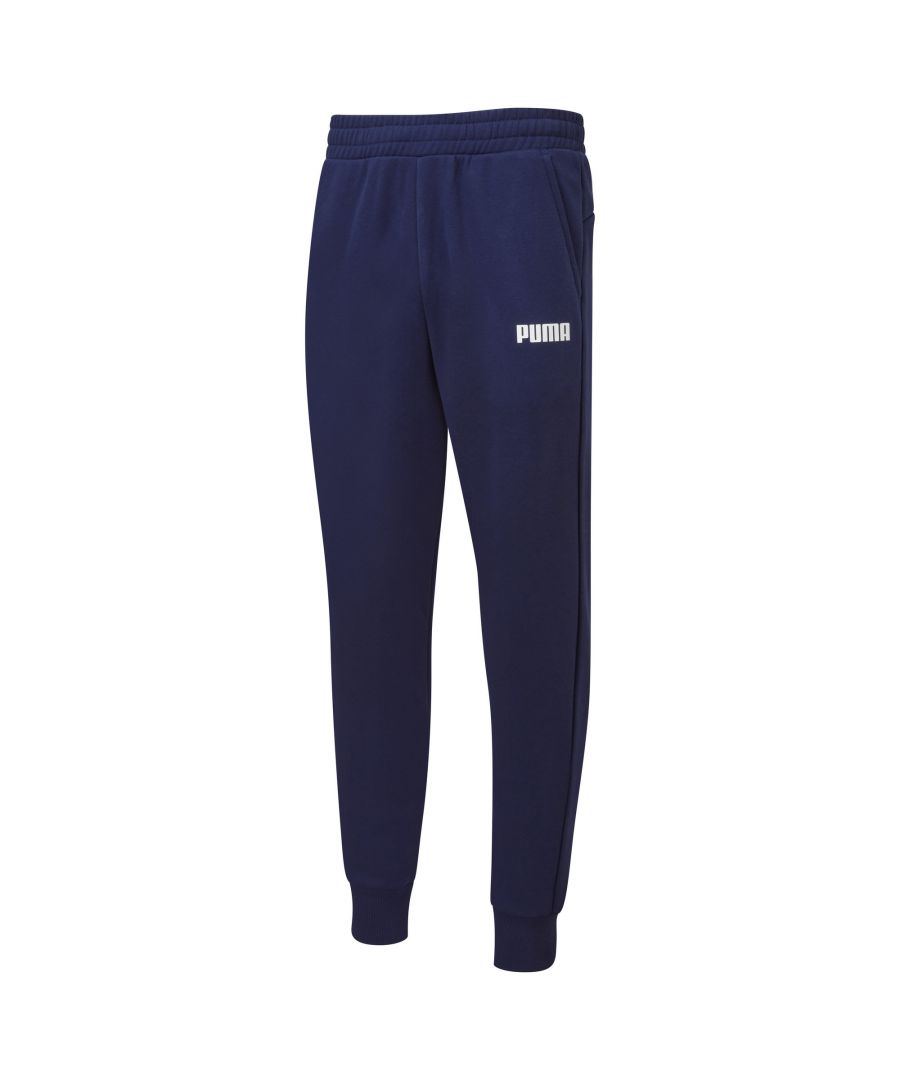 Say hello to your new best friend, these fleece pants that every wardrobe needs. FEATURES & BENEFITS Recycled Content: Made with at least 20% recycled material as a step toward a better future \n\nDETAILS Comfortable style by PUMA. PUMA branding details. Signature PUMA design elements.