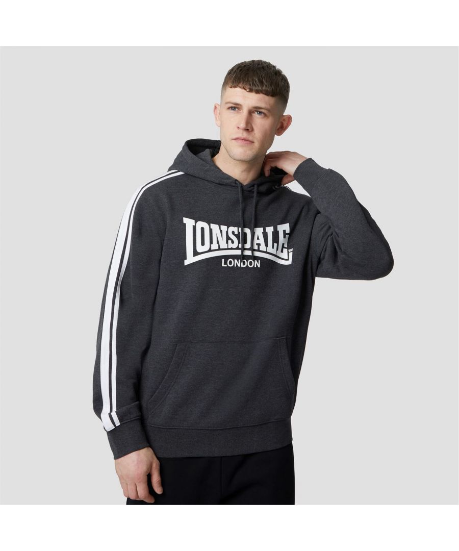 Image for Lonsdale Mens Stripe Jersey Hoodie Top