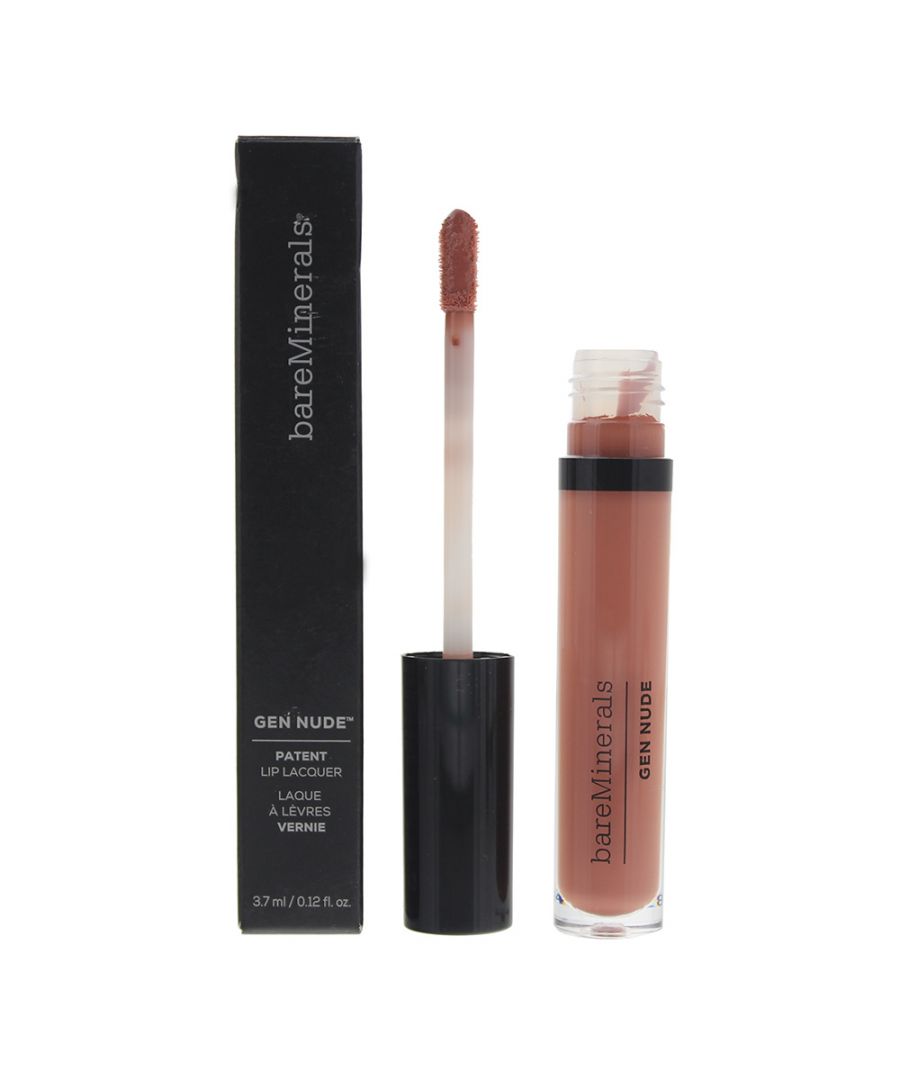 Bare Minerals Gen Nude Patent IRL Lip Lacquer is a deeply moisturizing liquid lipstick with a high shine finish. The lipstick glides on perfectly with the dual sided applicator. Full coverage lipstick that feels comfortable and non sticky on your lips. Helps to make lips feel softer and yet appear fuller.
