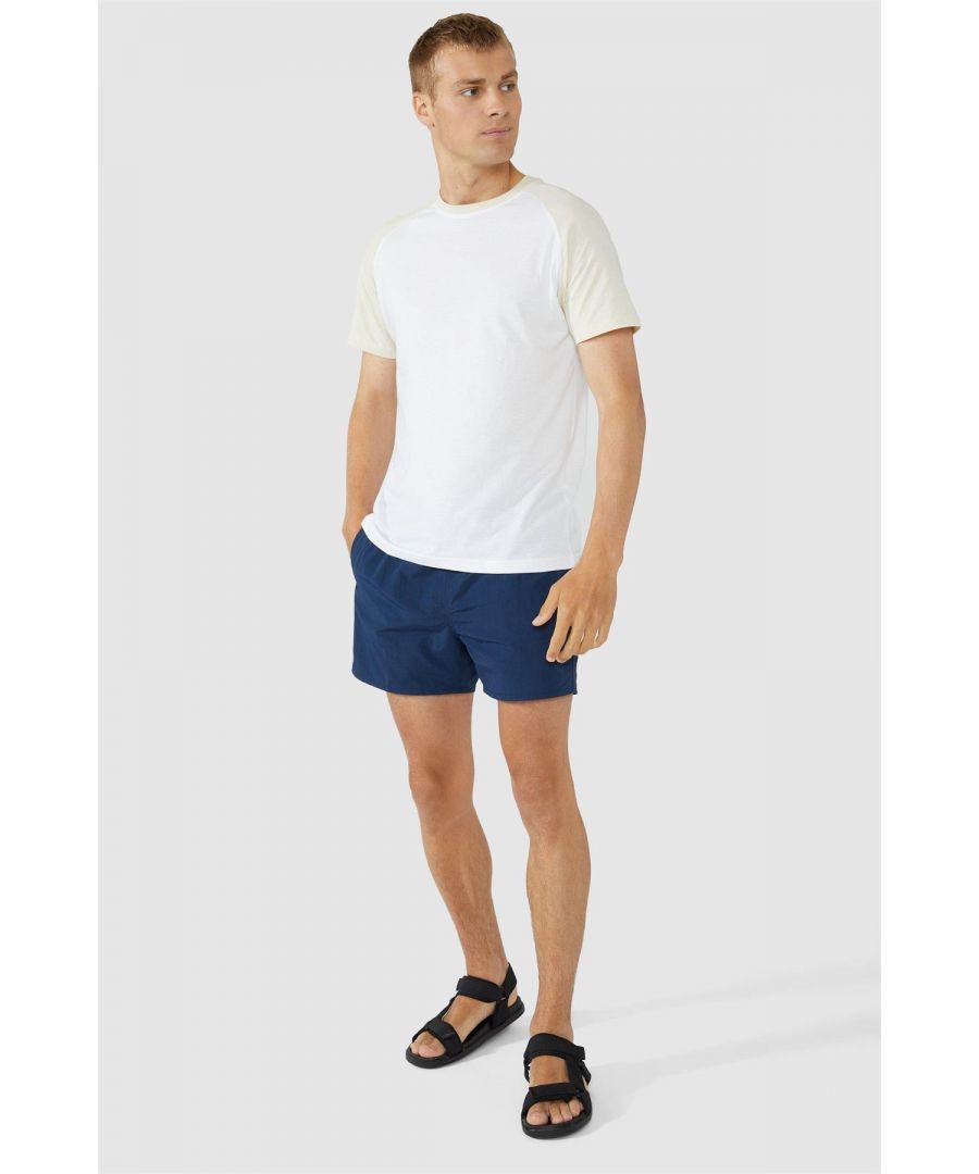 Secret Label Mens Plain Swim Shorts - Navy Nylon - Size X-Large