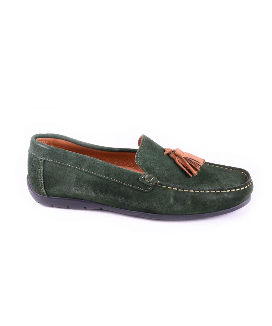 Image for Confortable moccasin Purapiel in Green