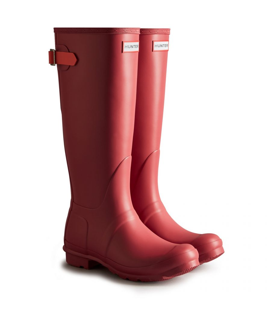 Hunter Women's 'Original Tall Back Adjustable' Wellington Boots|Size: 5|red