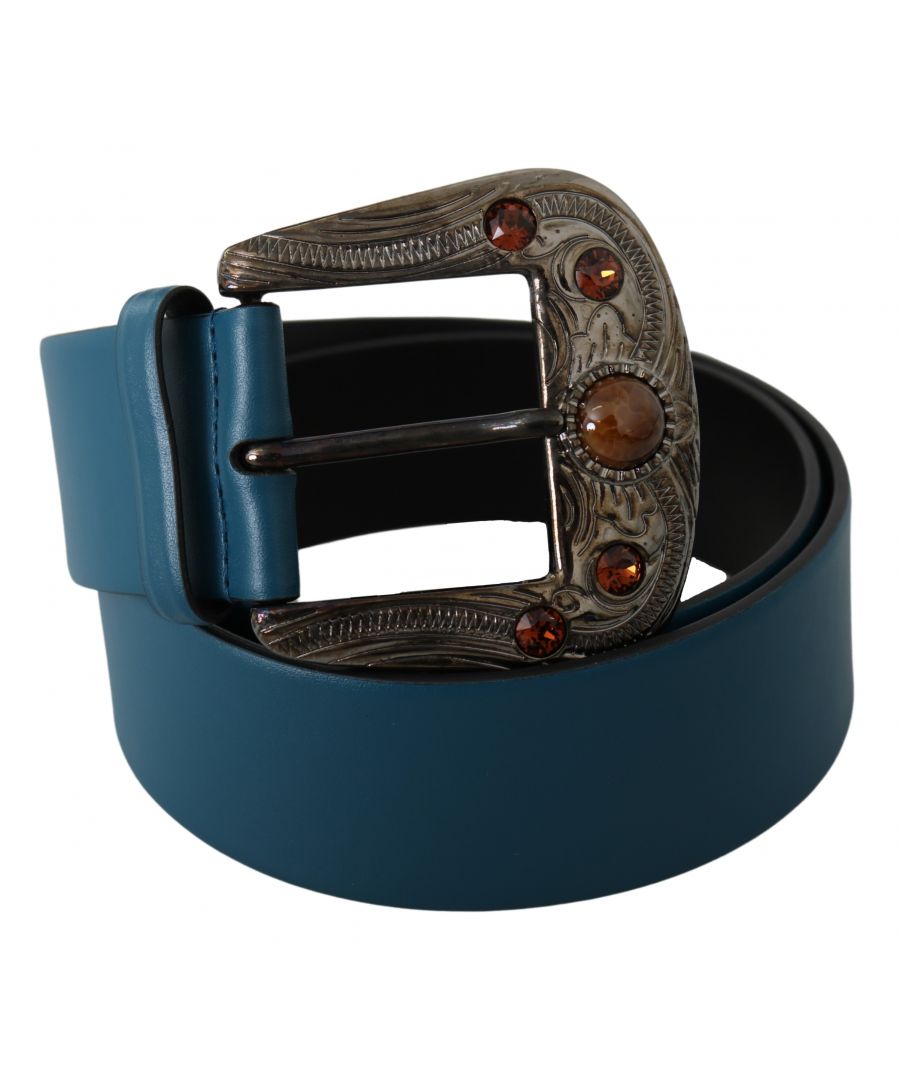 Dolce & ; Gabbana Belt Gorgeous brand new with tags, 100% Authentic Dolce & ; Gabbana Belt Material : Leather Color : Blue Buckle : Gold metal, orange amber crystal embellished Gender : Women Made in Italy