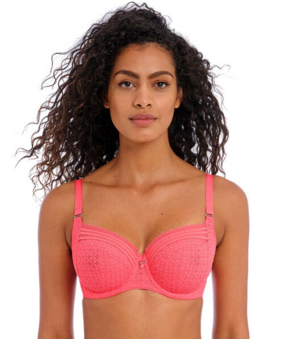 Freya Womens Viva Side Support Bra - Pink Polyamide - Size 28G