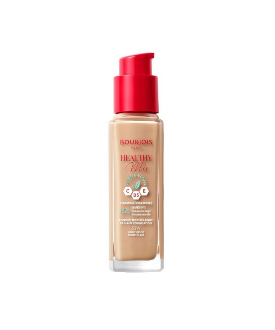 Bourjois Paris Womens Healthy Mix Clean and Vegan Foundation 30ml - 53W Light Beige - One Size