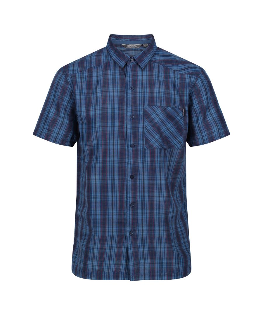 Image for Regatta Mens Kalambo VI Checked Shirt (Dynasty Blue)