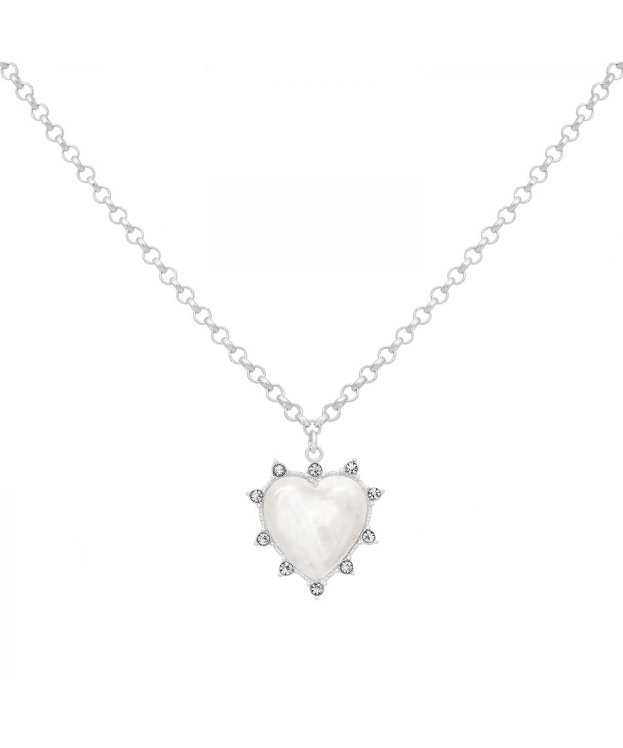Image for Silver Opal Heart Necklace