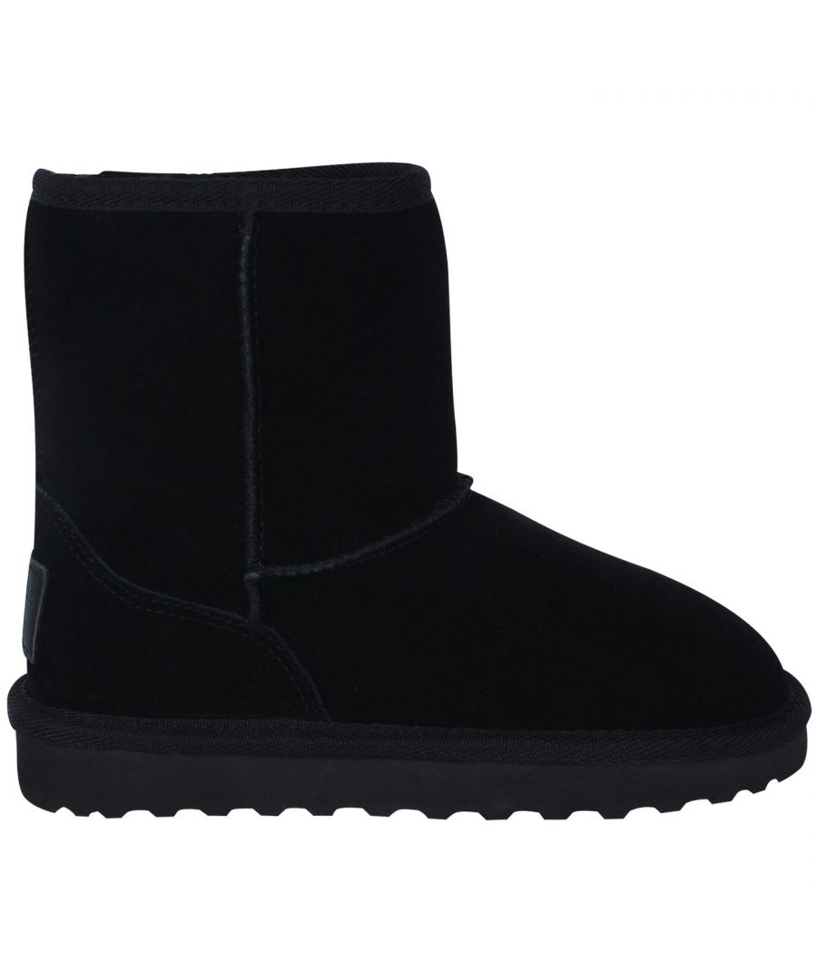 These SoulCal Tahoe Snug Boots are a slip on style crafted with a padded ankle collar and cushioned insole for comfort. They feature a faux fur lining for warmth and a moulded sole for grip. These boots are designed with tonal stitching to the suede upper and are complete with SoulCal branding. > Boot Height: Calf > Fastenings: Slip On > Heel Height: Flats > Upper Material: Suede > Sole: Rubber Sole > Lining: Synthetic > Style: Snug Boots