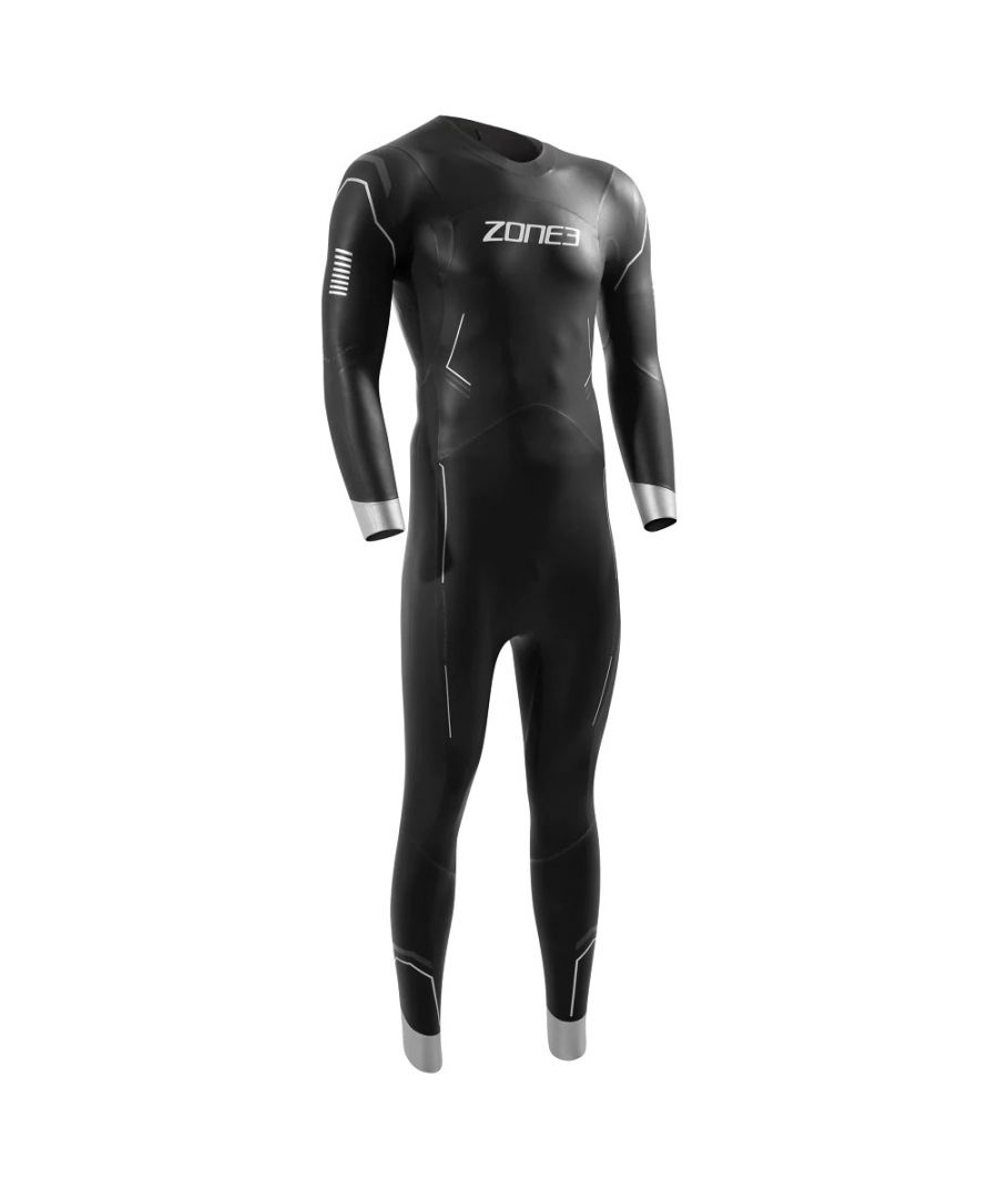 The ZONE3 Agile Mens Wetsuit is perfect for enthusiasts wantign to get into open water swimming or Triathlon.  Made with 2mm Flex-Fit shoulder panels that help improve range of motion as you swim to reduce fatigue.  2mm, 3mm, and 4mm panels mix together to provide a well balanced profile as you swim.  Core support buoyancy panels on the upper legs reduce drag.  Full Speedflo and Smoothskin coating provides added waterproofing.  fully glued and binded seams for comfort and warmth.  Talon resistant coating with slimnline speed cuffs provide fast changing.  YKK Zipper on rear with attached cord for on-off access.  Lazer precision collar for a soft close fit aroudn the neck.  Finished off with ZONE3 details to the outer.