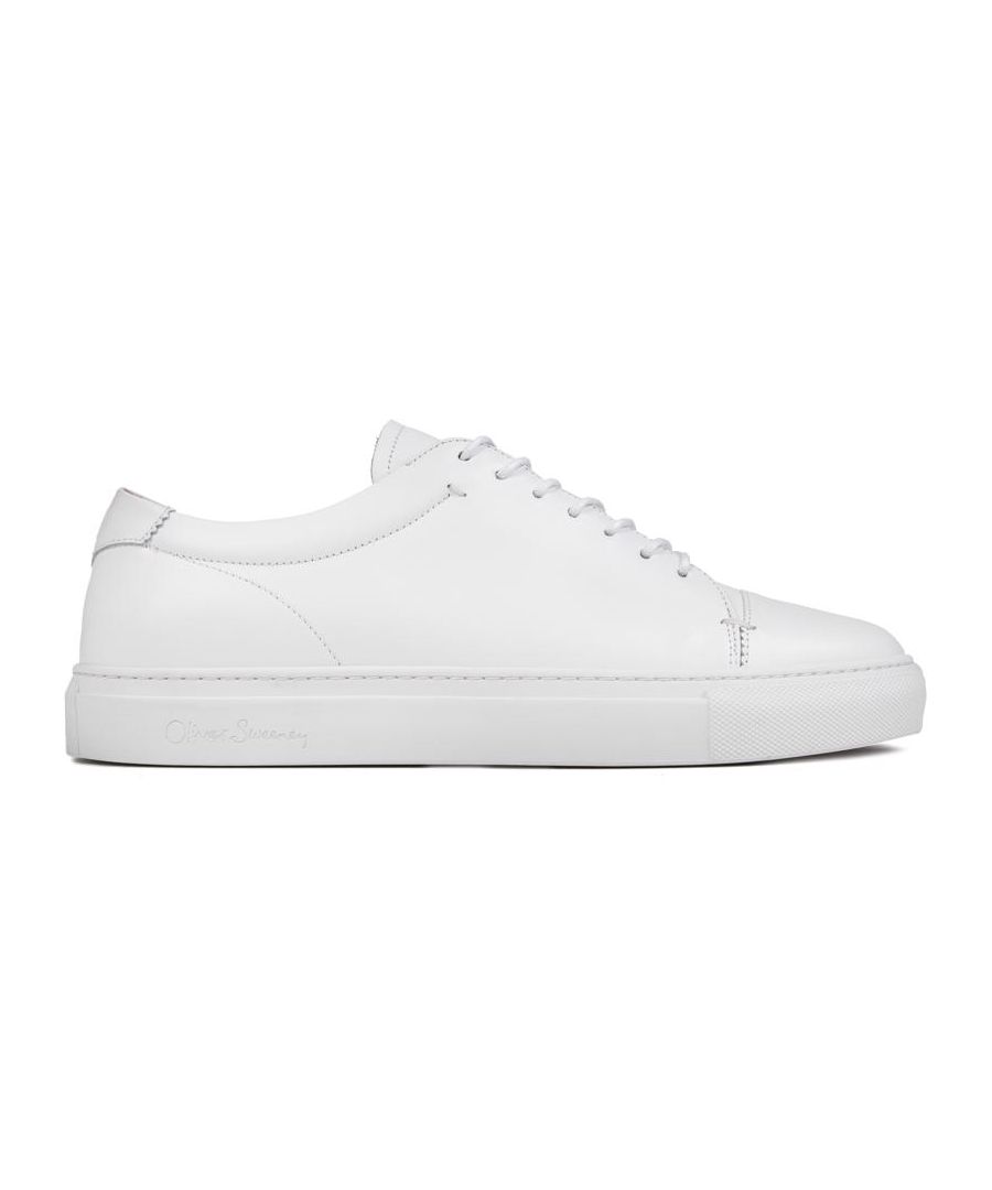 Men's Oliver Sweeney Style Grandola Has Been A Favourite For Several Years And Is Now Available In Classic White. Produced In Portugal The Full Grain Calf Leather Upper Has Concealed Eyelets And Hand Stitched Detail, Creating A Clean Crisp Look.