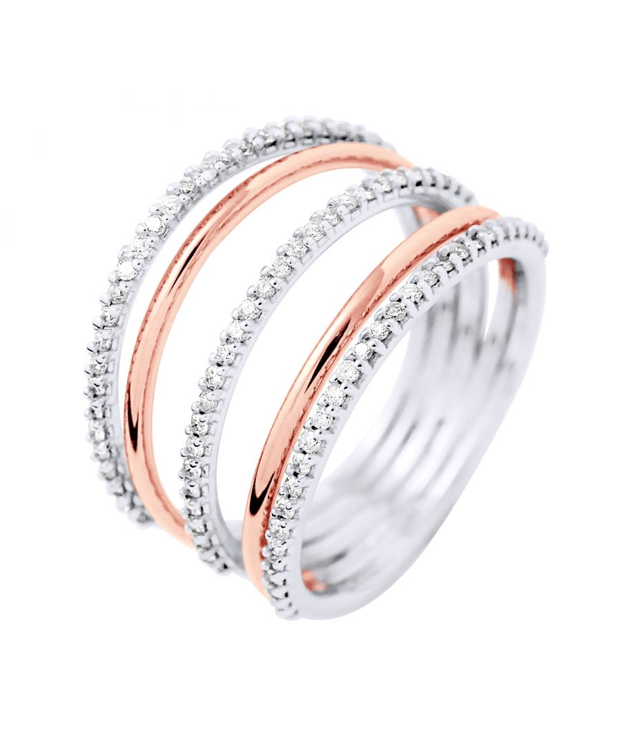 Image for DIADEMA - Ring - Prestige Jewelery - Diamonds - White Gold and Pink Gold
