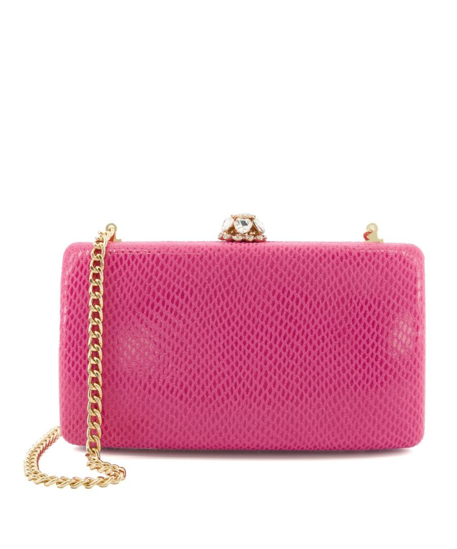 A luxurious take on the classic clutch bag, Biano fuses standout details with a staple silhouette. Featuring a top-clasp fastening enhanced with diamante embellished that are sure to take your occasion wear to the next level.