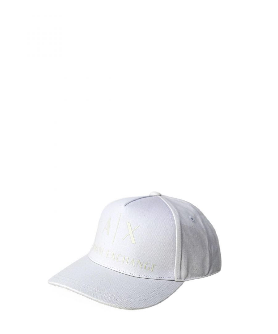 Brand: Armani Exchange Gender: Women Type: Caps Season: Spring/Summer  PRODUCT DETAIL • Color: white • Pattern: plain  COMPOSITION AND MATERIAL • Composition: -100% cotton