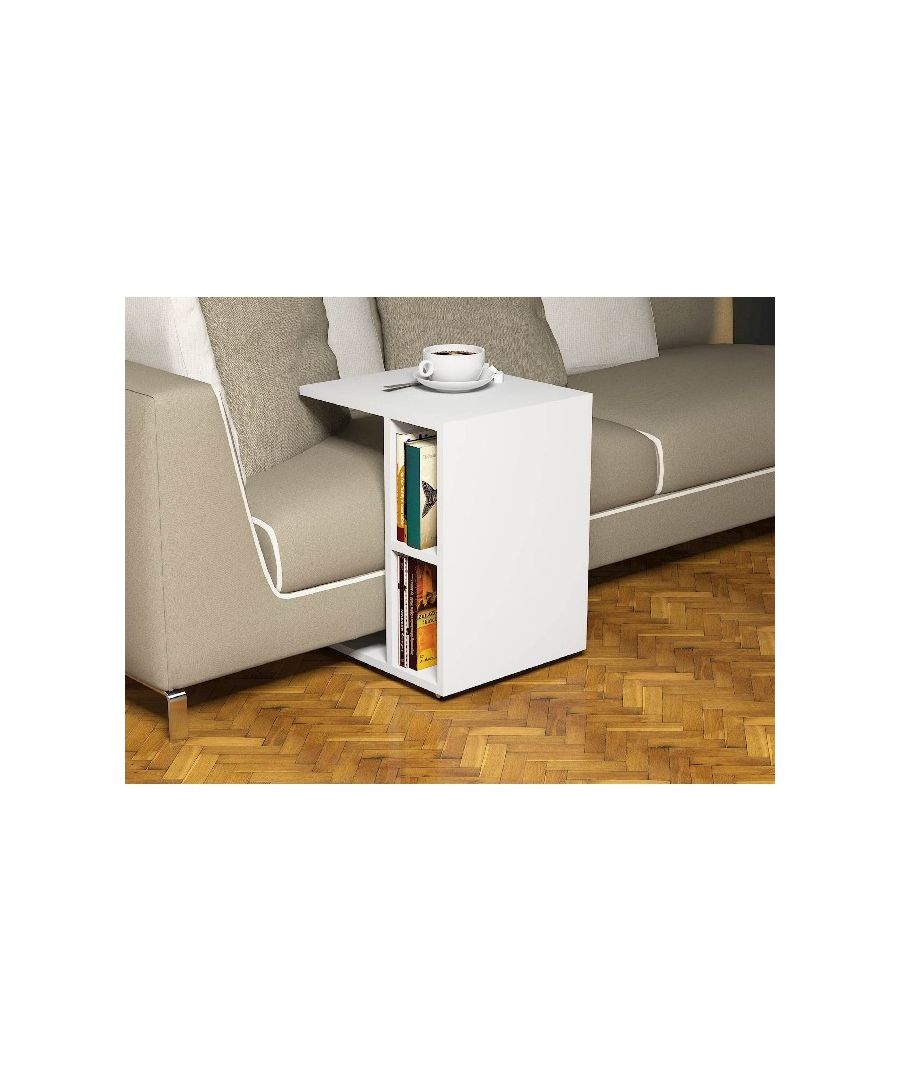 This stylish and functional coffee table is the perfect solution for furnishing the living area and keeping magazines and small items tidy. Easy-to-clean, easy-to-assemble kit included. Color: White | Product Dimensions: W45xD35xH57,5 cm | Material: Melamine Chipboard, PVC | Product Weight: 8 Kg | Supported Weight: 5 Kg | Packaging Weight: W57xD11xH41 cm Kg | Number of Boxes: 1 | Packaging Dimensions: W57xD11xH41 cm.