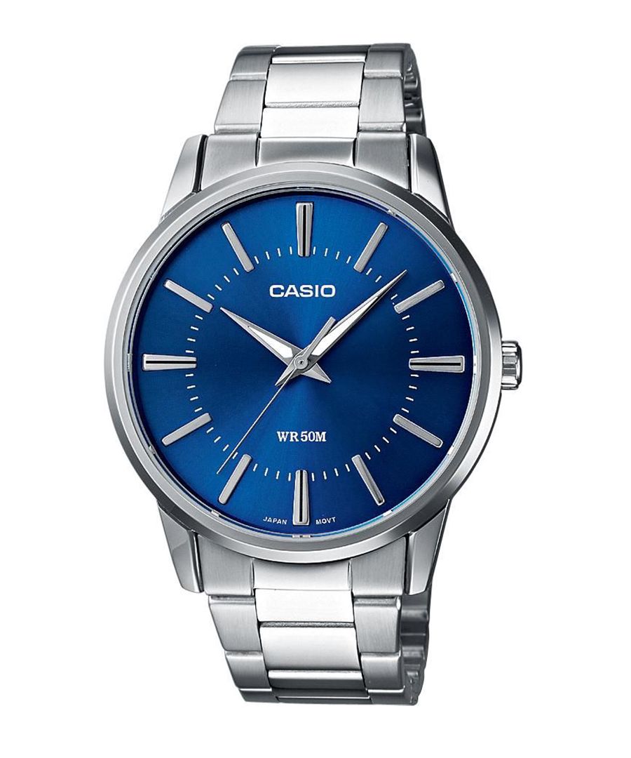 casio collection mens silver watch mtp-1303pd-2aveg stainless steel (archived) - one size