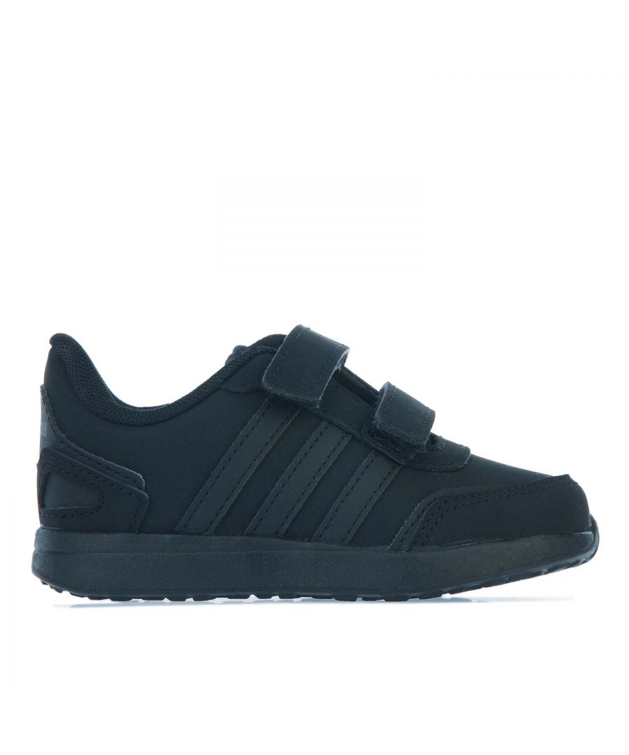Infant adidas VS Switch Trainers in black.- Synthetic nubuck upper. - Hook-and-loop closure. - 3-Stripes. - EVA midsole. - Rubber outsole.- Synthetic lining  Textile upper  Synthetic sole.- Ref.: FW9312I