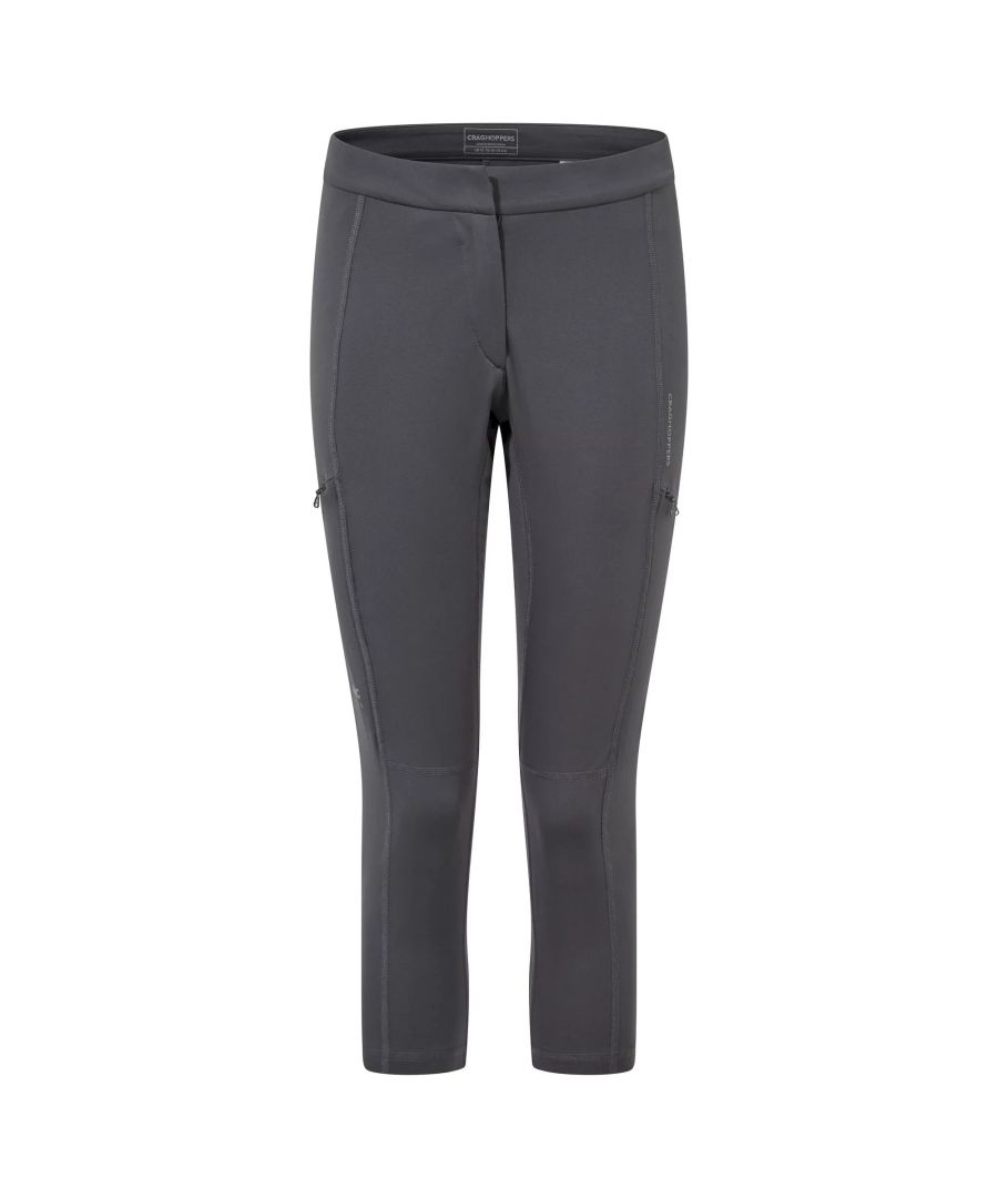 craghoppers womens/ladies dynamic 3/4 leggings (graphite) - black - size 16 uk
