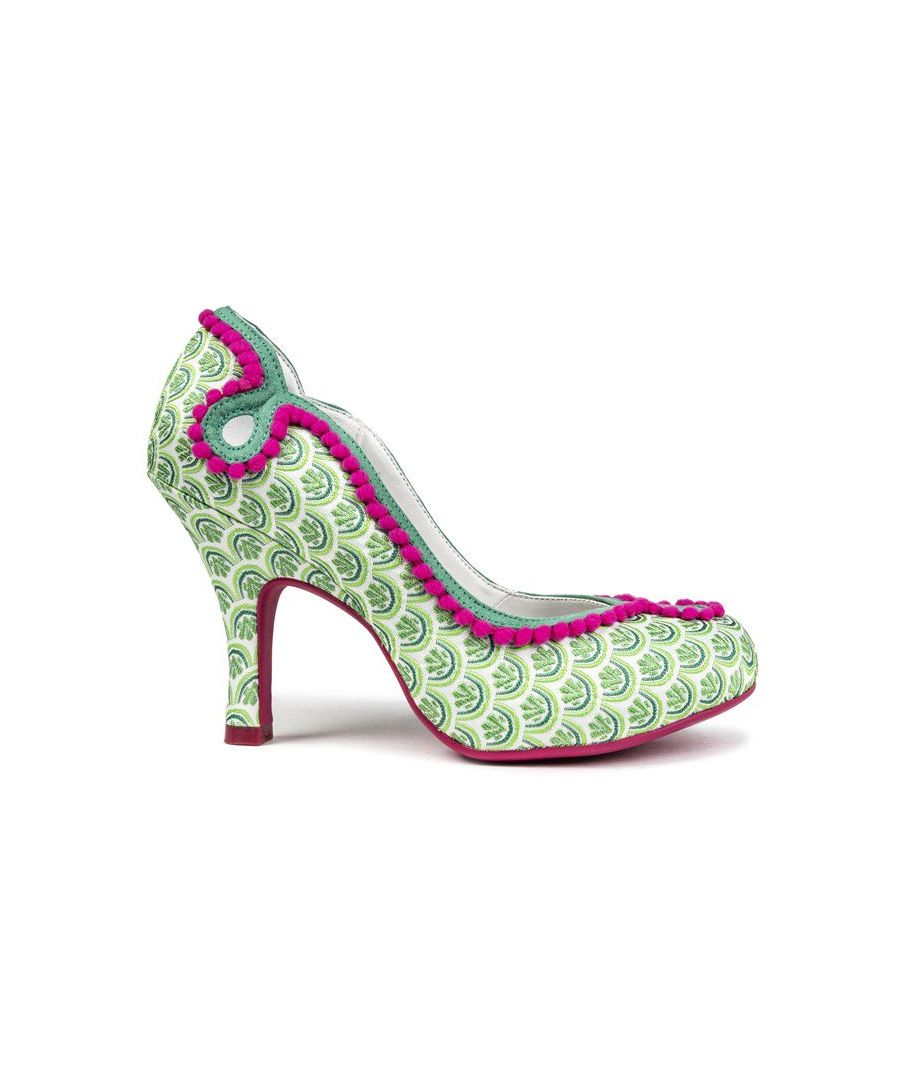 Verhoog de hitte met deze Miley Heels van Ruby Shoo. Met een groen en roze pompeus bovenwerk met een elegant silhouet en kleurrijke eigenzinnige details, zullen deze schoenen ervoor zorgen dat je look in vuur en vlam staat.