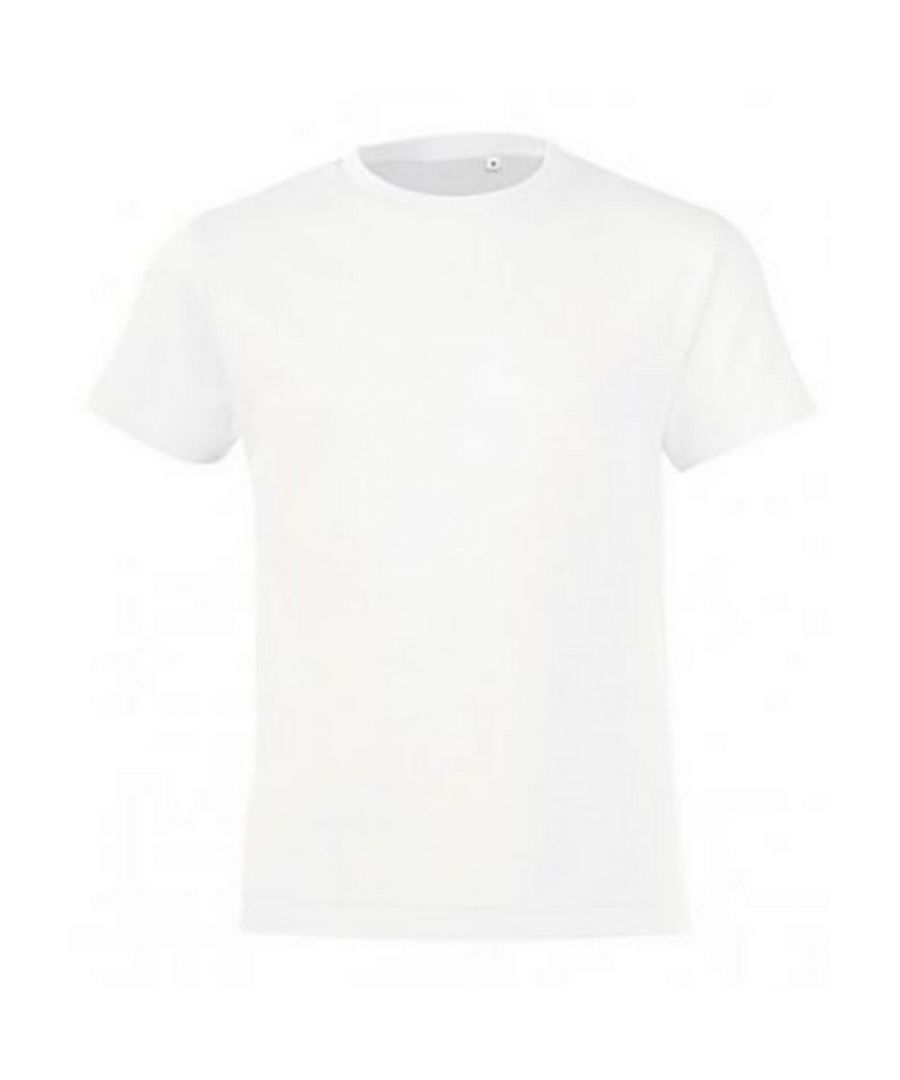 Image for SOLS Childrens/Kids Regent Short Sleeve Fitted T-Shirt (White)