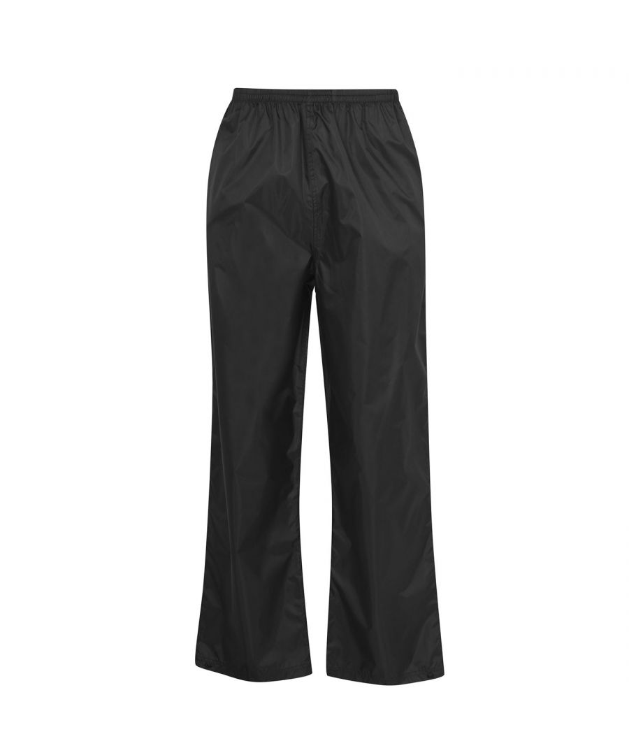 Gelert Packaway Trousers Mens The Gelert Packaway Trousers offer an easy to store accessory for use on rainy days, with a lightweight, breathable design with waterproof finish and taped seams. These mens trousers sport two side pockets for storage, and feature an elasticated waistband for a comfortable fit. > Elasticated waistband > Taped seams > Two pockets > 5000mm waterproof > 5000mm breathability > Open side pocket