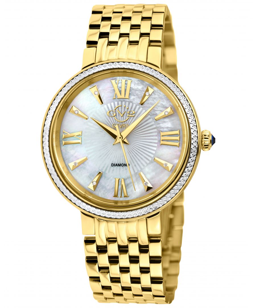 Image for GV2 Women's Genoa White MOP Dial, Stainless Steel Diamond Watch