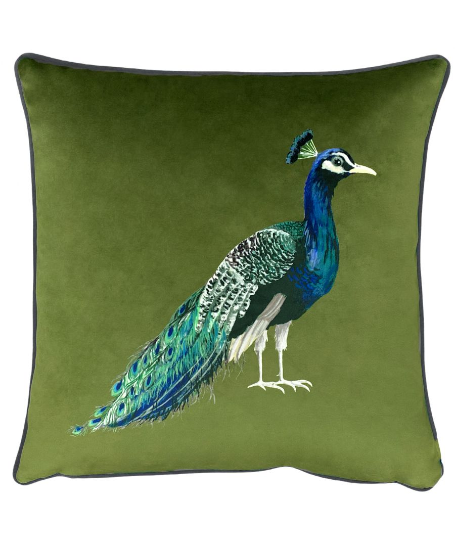 Bring your home to life with the Peacock cushion. The hand-painted, intricate design is printed on the softest velvet. Pop on any chair or sofa to add a focal point to your room.