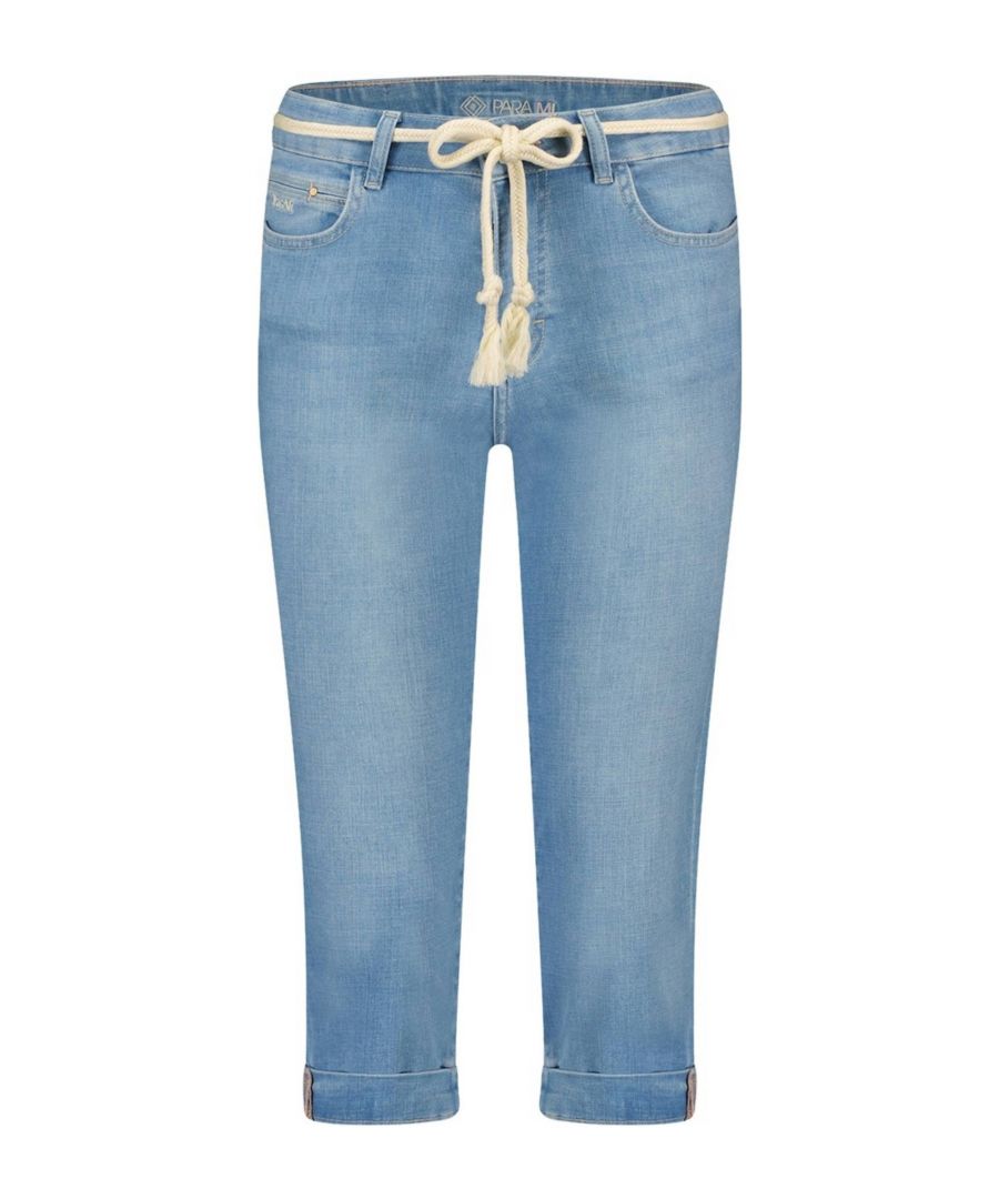 Para Mi high waist skinny capri jeans Grace light blue denim