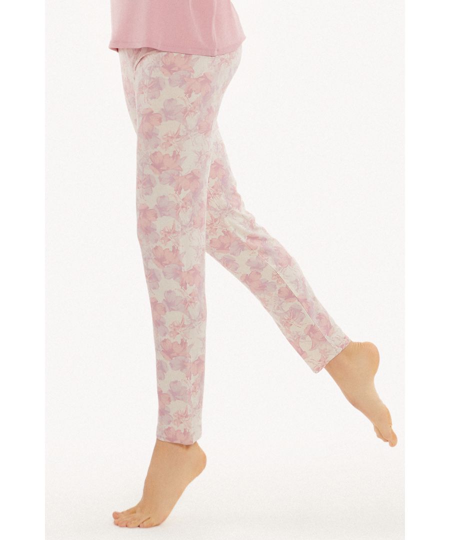 Image for Floral 'Isabelle' Modal Fitted Pyjama Bottoms