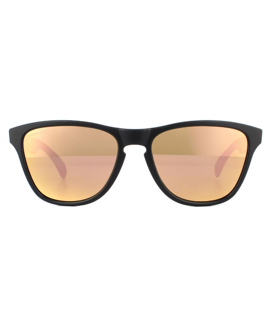Image for Oakley Sunglasses Frogskins XS OJ9006-17 Matte Black Prizm Rose Gold