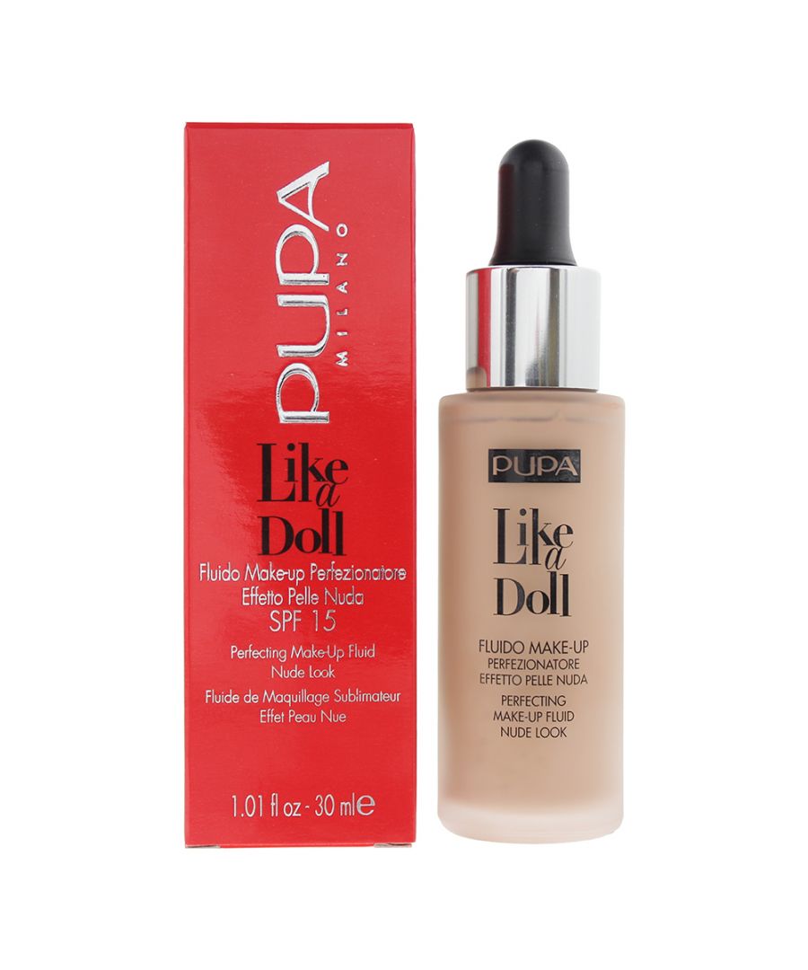 Pupa Like A Doll 030 Natural Beige SPF 15 Liquid Foundation is a natural look foundation suitable for any occasion. This lightweight foundation promises to leave a natural and more radiant look.
