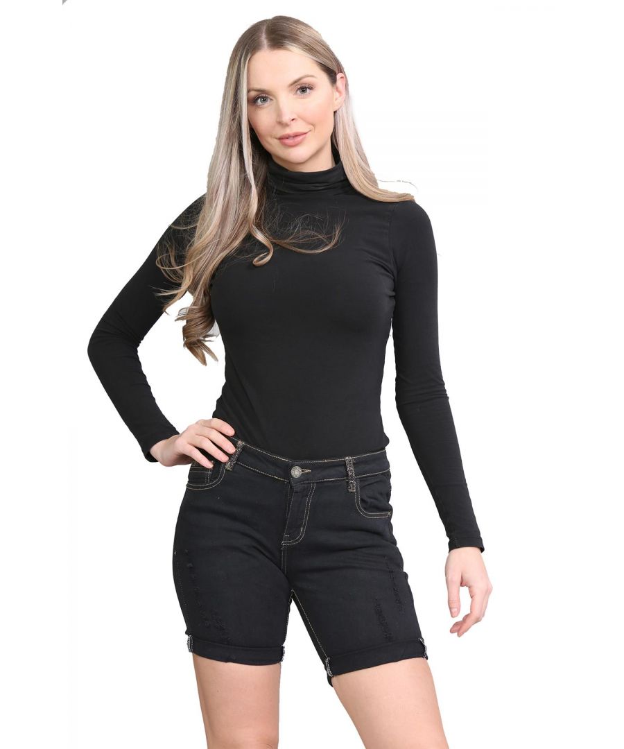 Image for Womens Denim Shorts in Light Black