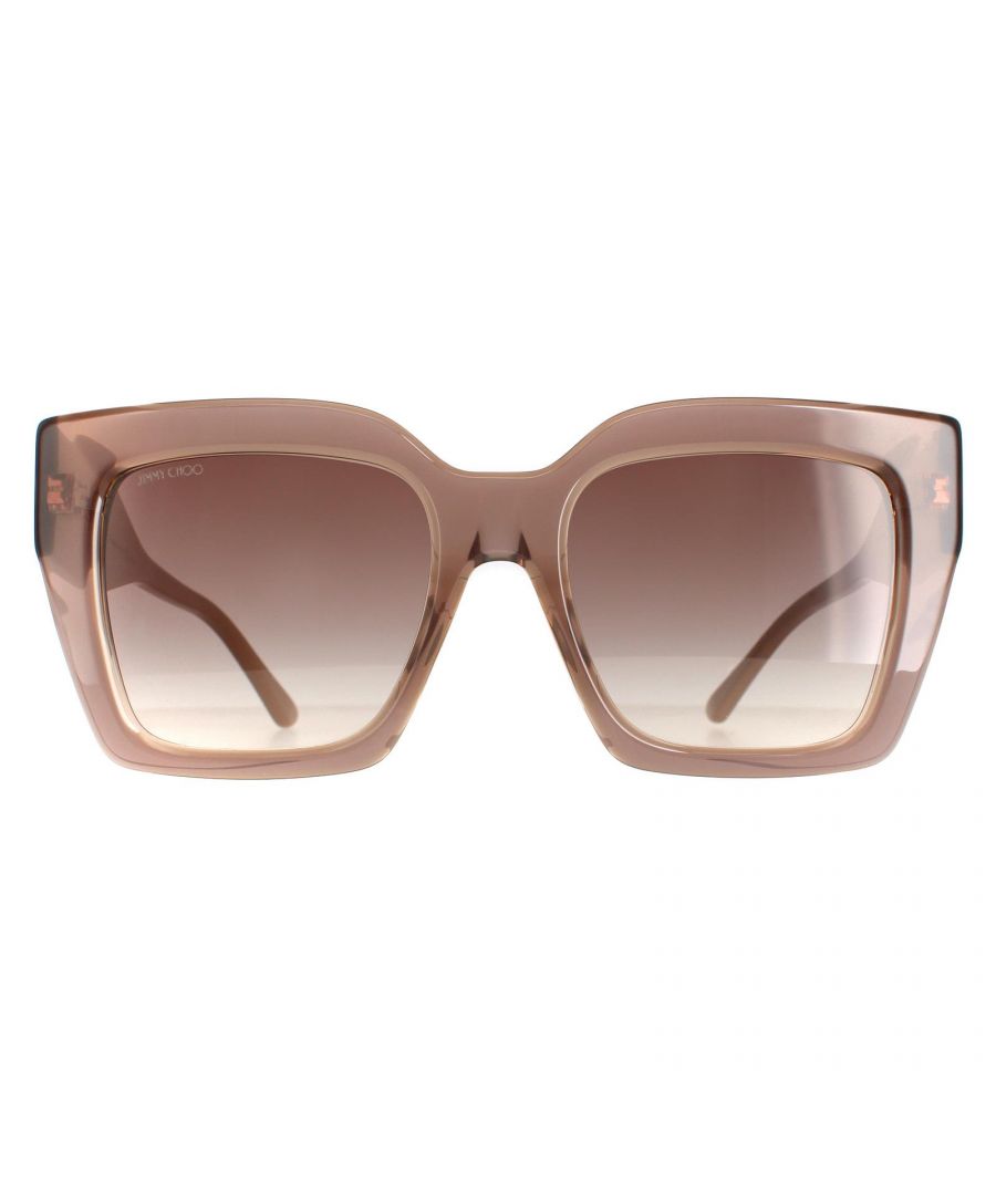 Jimmy Choo Square Womens Nude  Brown Gradient ELENI/G/S  Jimmy Choo are a square style crafted from lightweight acetate. Jimmy Choo's emblem is engraved into the temples for brand authenticity