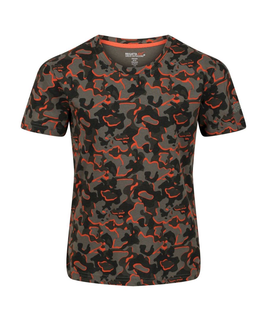100% Cotton. Fabric: Coolweave, Soft Touch. Design: Camo. Neckline: Crew Neck. Sleeve-Type: Short-Sleeved. Fabric Technology: Breathable.