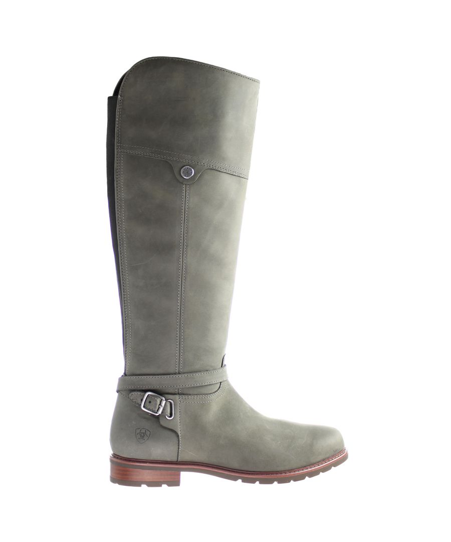 Luxuriously handcrafted nubuck is soft from the start, easy to break in, and gets even more beautiful with wear. Classic jodphur-inspired styling and iconic detailed hardware. Waterproof and finished with an elegant plaid lining.\nATS® technology for stability and all-day comfort\nBreathable Waterproof Pro™ membrane construction with waterproof, full-grain leather and nubuck\nFlattering topline with hardware detail\nElastic stretch panel through back\nFull-length medial YKK zipper\nNon-marking rubber outsole