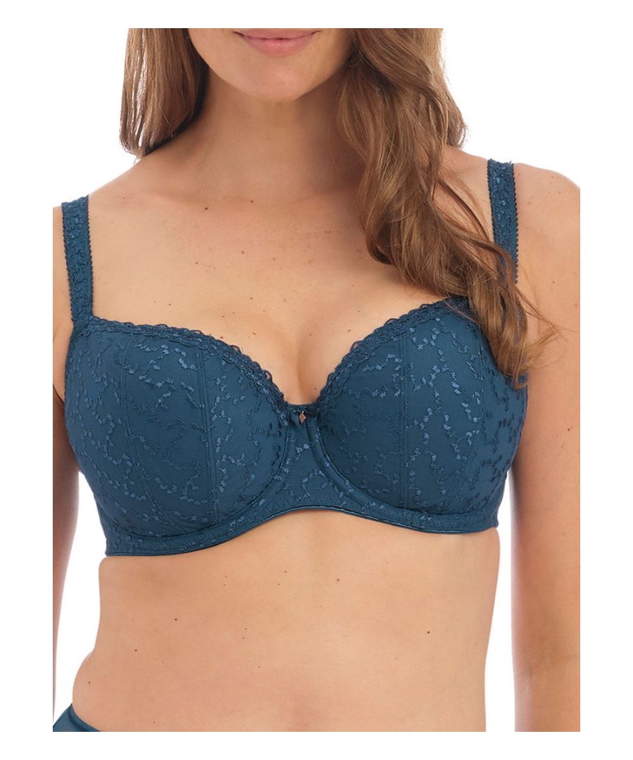 Based on the ever popular Rebecca range, Fantasie Ana is what every lingerie collection needs. This bra has balcony styled moulded cups, creating a natural shape and showing off the slightest bit of cleavage. The underwiring and padded cups provide excellent support and a natural uplift. The delicate lace overlay over the whole of the bra bra creates a feminine feel. Continuing on from this, the adjustable straps also feature the same delicate lace.