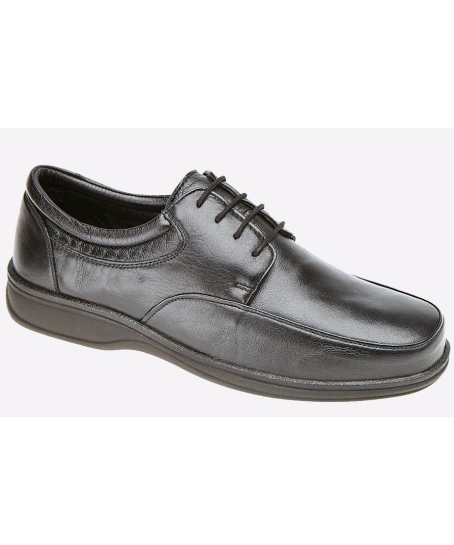 Roamers Mapleton Shoes Fuller Fitting Mens - Black - Size UK 9