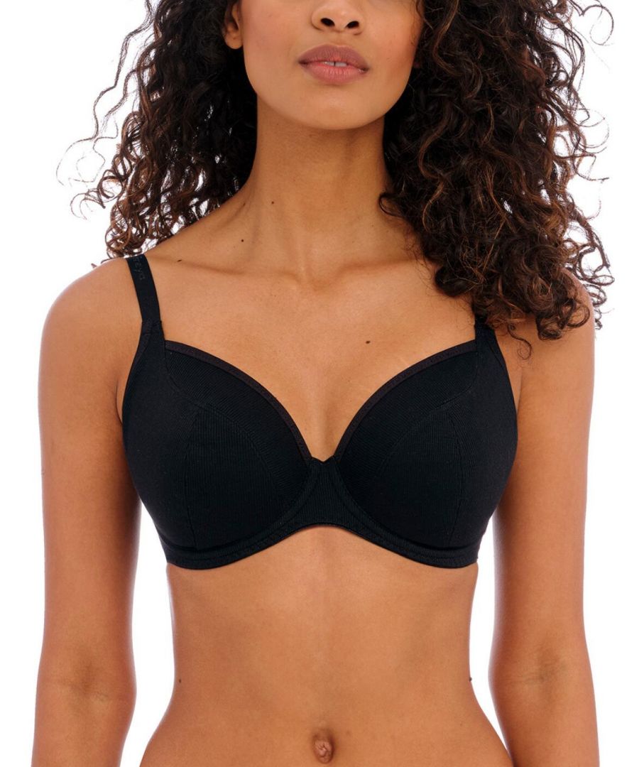 Freya Womens Chill Plunge Bra - Black Fabric - Size 38FF