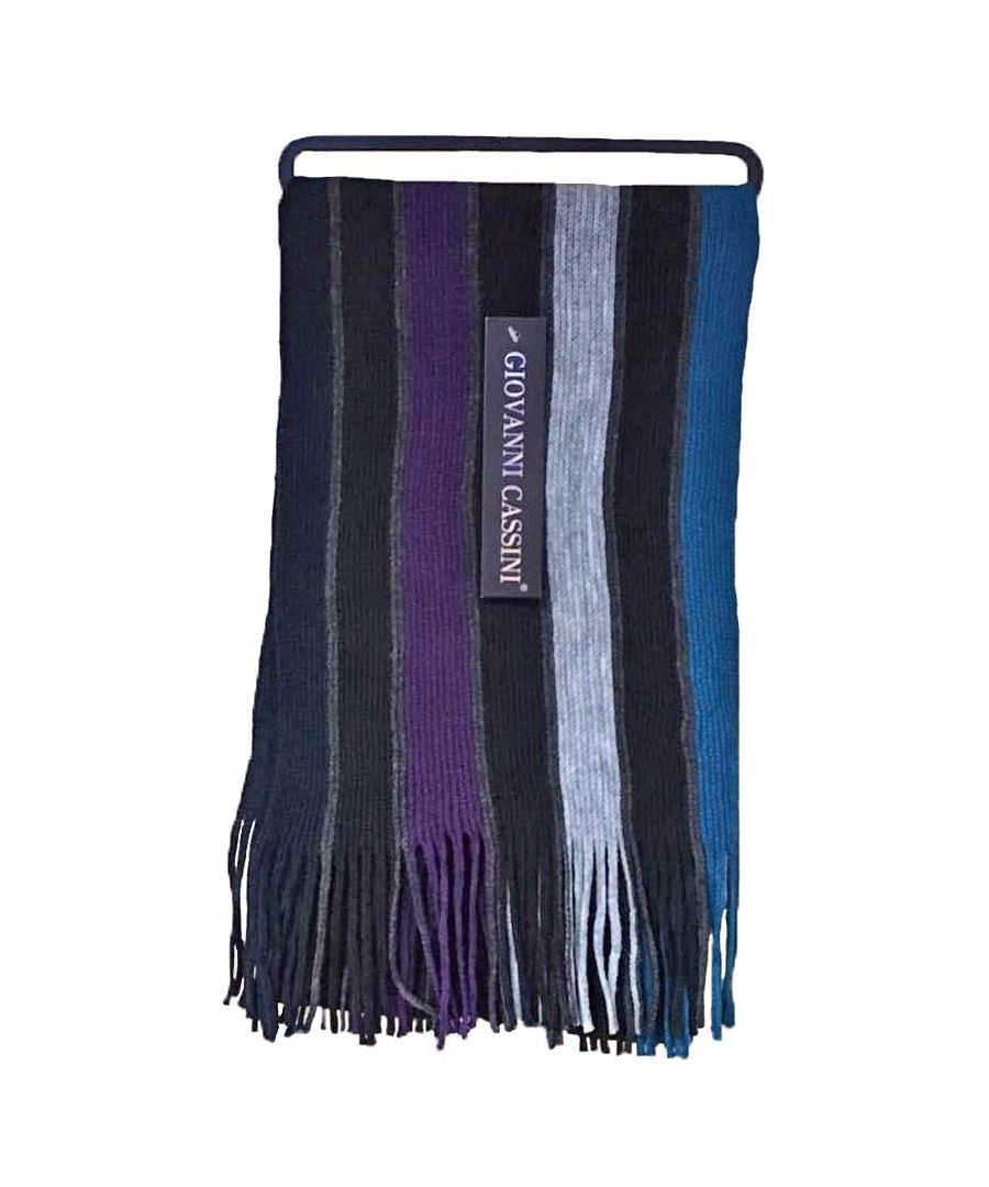 Mens Giovanni Cassini Winter ScarfThis wonderful Italian inspired winter scarf is by Giovanni Cassini, and is designed to keep you toasty warm in the cold. It has a lovely quality to the knit and is extra soft on the skin when worn, meaning no itchy spots to worry about. This soft scarf has a striped style and is available in a range of 6 great colours, there is one for everybody. With its stylish pattern it can be worn in a formal situation when its cold, or casually - it is dashing enough for either.Product Details - Soft and thick knit. - 6 colour variations. - Striped pattern. - High quality. - 100% Acrylic. - One Size. - Non itch. - Stylish; formal or casual. - Italian inspired. - Luxury item.