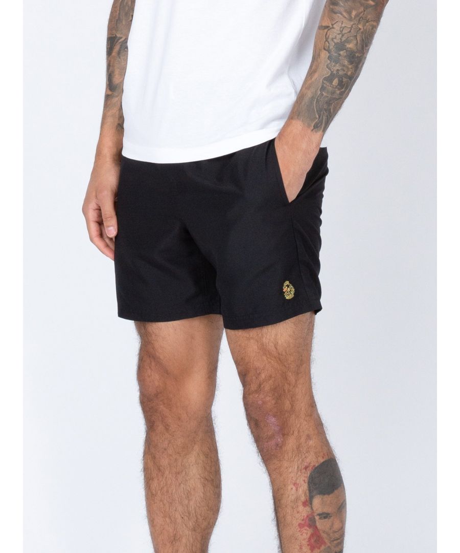 Luke 1977 Mens Core Lion Swim Shorts in Black - Size 2XL