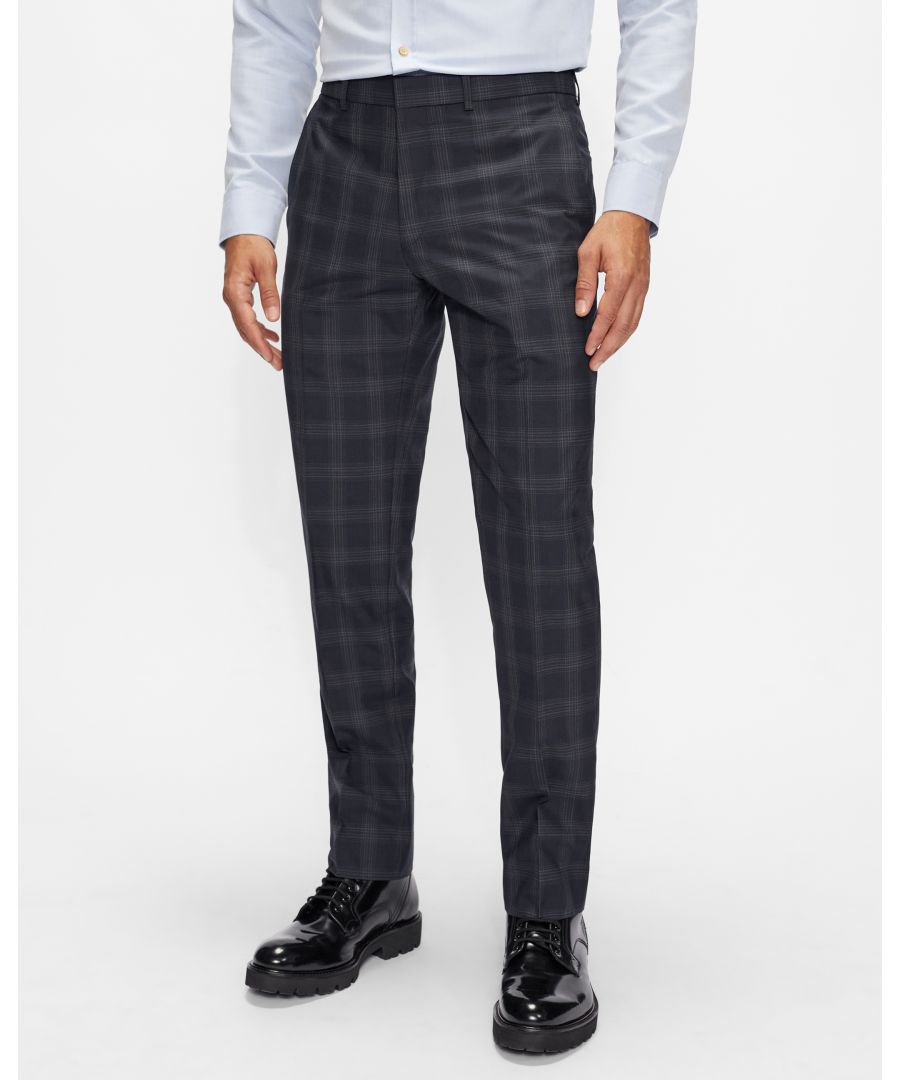 Slim Fit Checked Suit Trouser
