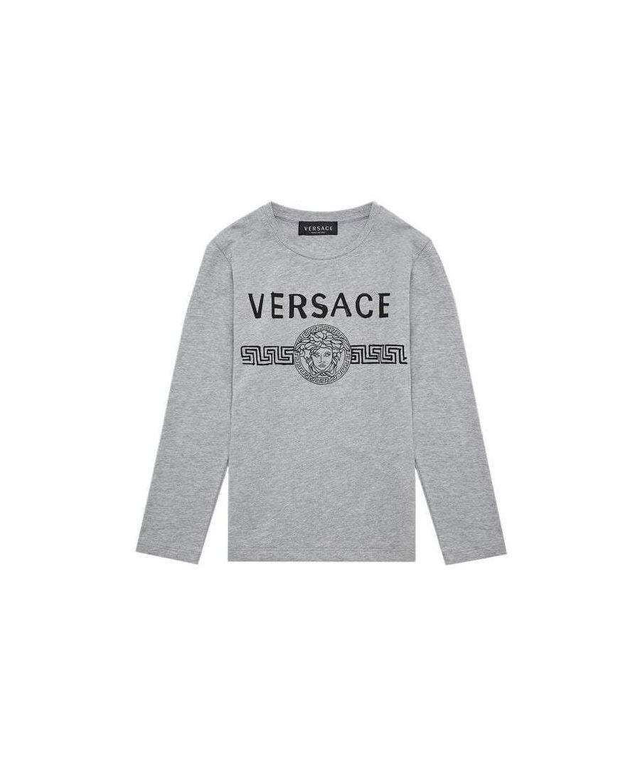 Image for Versace Boys Grey Medusa t-shirt
